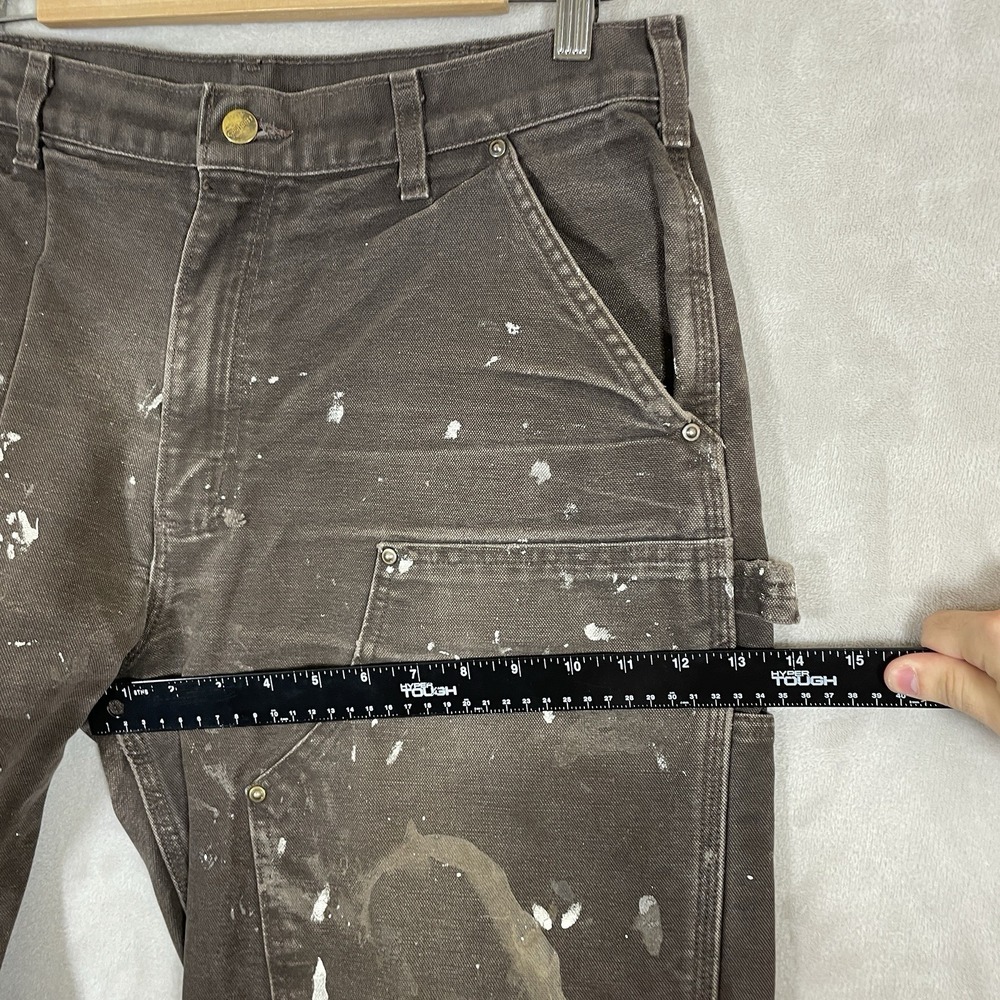 Vintage Carhartt B136 DKB Double Knee Pants Tag 34x32 Paint Distressed Loose Fit - Picture 9 of 14